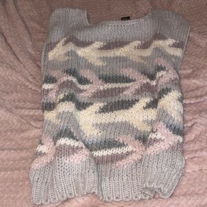 Cozy Multicolor Chevron Knit Sleeveless Sweater